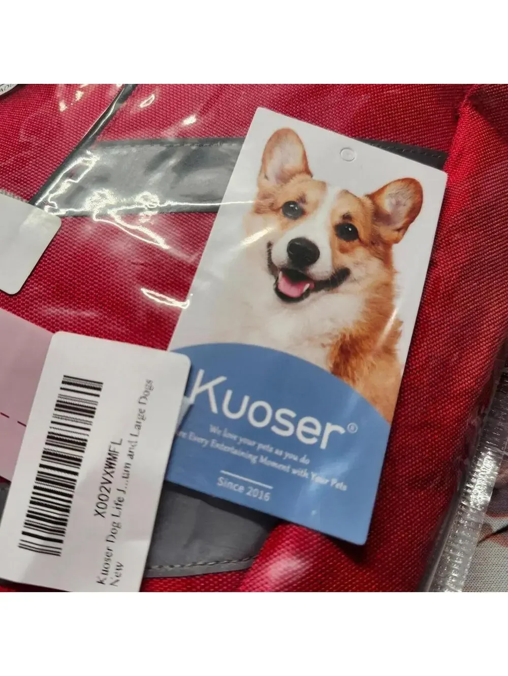 Kuoser Dog Life Jacket Reflective  - Adjustable High Visibility Life Vest Medium